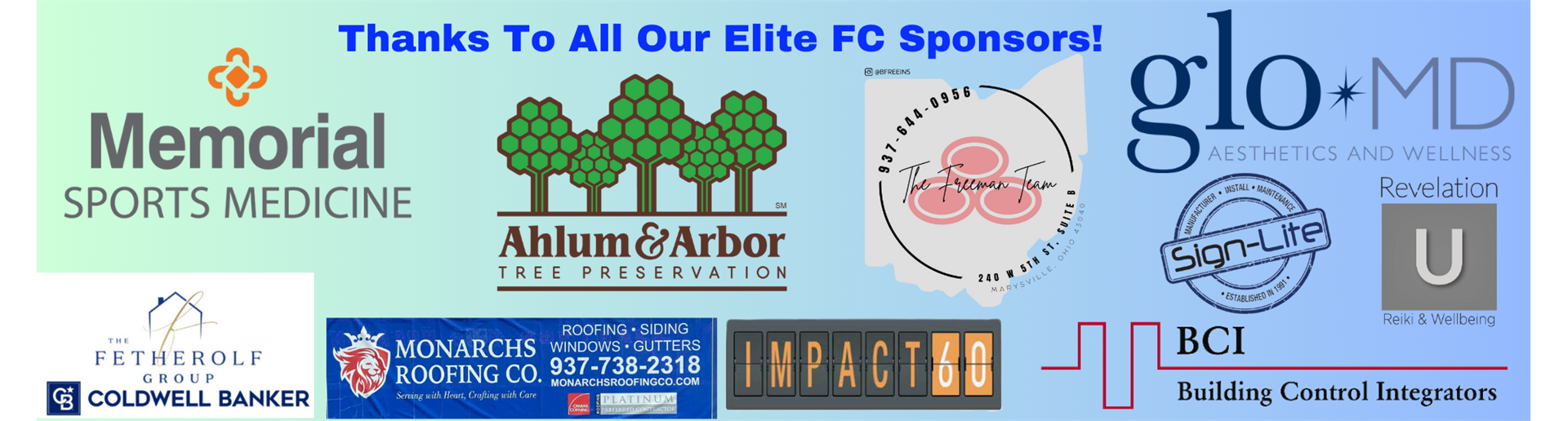 Thanks to all the Elite FC Sponsors!